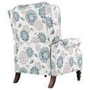 Push Back Recliner Chair Upholstered Recliner Armchair With Classic Wing Back And Solid Gourd-Shaped Legs