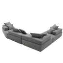 Oversized Modular Sectional Sofa, Luxury Boucle Floor Couch Set, Convertible Sleeper Couch, Spacious Foam-Filled Sofa Bed For Living Room