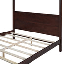 Canopy Platform Bed With Headboard And Footboard, Slat Support Leg