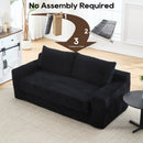Convertible Loveseat Sofa Bed With Memory Foam & Steel Frame