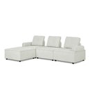 L-Shape Modular Sectional Sofa, DIY Combination, Chenille