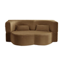 Floor Convertible Sleeper Sofa Bed With 2 Pillows