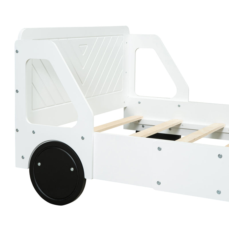 Car Shaped Platform Bed With Wheels