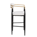 Upholstered Bar Stools With Backs For Kitchen Island (Set of 2) - Beige