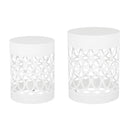 Outdoor Metal S/2 End Table