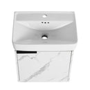 Wall Mounted Bathroom Vanity With Ceramic Sink And Storage Cabinet