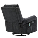 Manual Recliner Massage Chair With Swivel Rocker, 8 Massage Modes, Side Storage Pocket