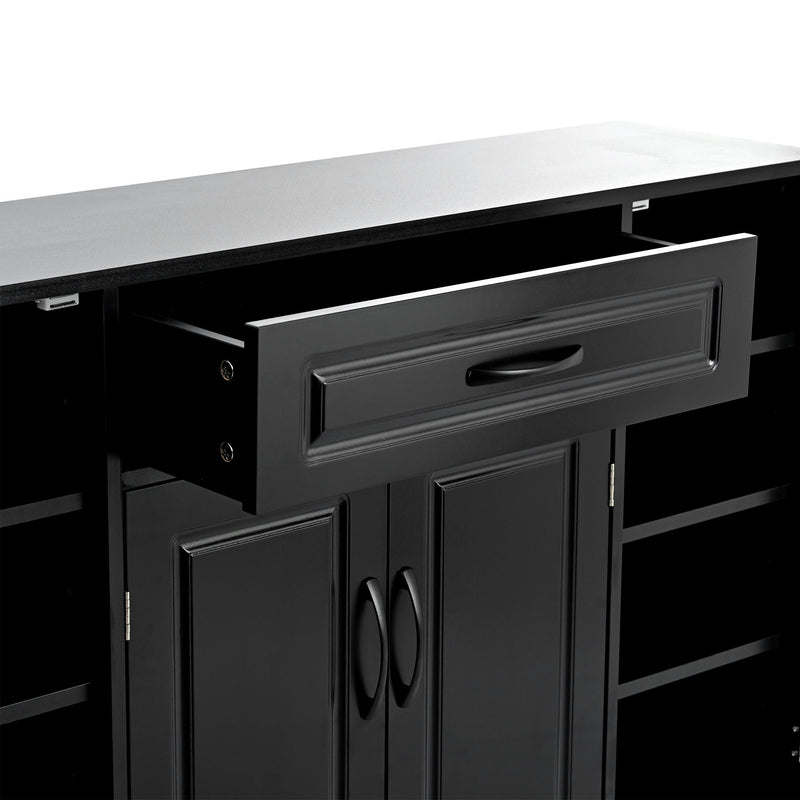 Sleek And Modern Shoe Cabinet With Adjustable Shelves, Space Saving Design