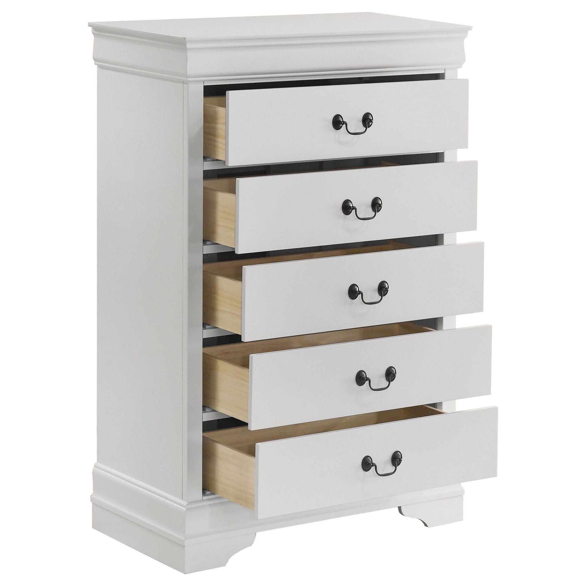 Louis Philippe 5-drawer Bedroom Chest White