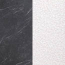 Camden - 5 Piece Round Faux Marble Top Dining Table Set - Black