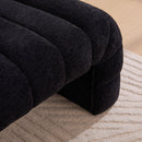 Modern Upholstered Armless Bed Bench With Channel Tufted Design