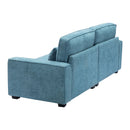 Modern Fabric Sofa With Plush Cushions, Sleek Arm Design