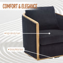 Corduroy Barrel Chair, 360 Degree Swivel