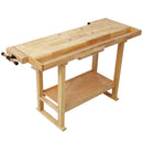 55" Wood Workbench For Garage Workshop And Home - Natural