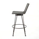 Outdoor Rattan Barstools With Black Brush Copper Iron Frame (Set of 2) - Multi Brown