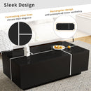 Extendable Coffee Table With 2 Hidden Storage Space And 2 Drawers For Living Room
