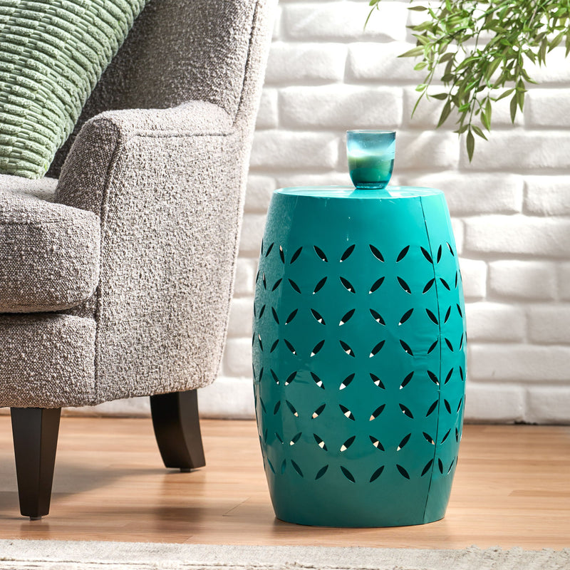 Lilac - Lace Cut Side Table, Compact Design