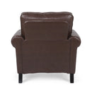Contemporary Club Chair With Nailhead Trim And Rolled Armrests