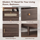 TV Stand With Drawers, Accent Entertainment Center For Living Room - Dark Brown