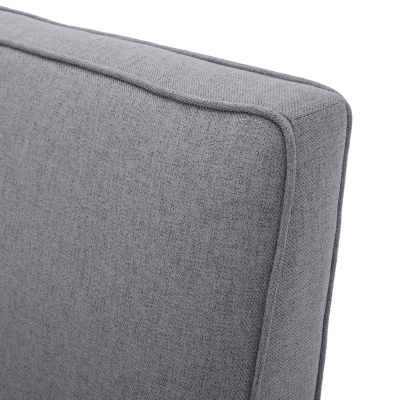 Contemporary Loveseat With Upholstered Fabric And Birch Wood Legs