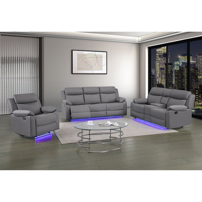 Blanche - Console Reclining Loveseat With LED Lights