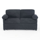 Convertible Pull Out Sofa Bed Queen Size, 3 In 1 With Side Storage