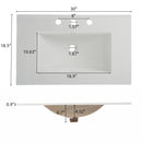 Freestanding Bathroom Vanity With Ceramic Sink, 2 Full Extension Drawers