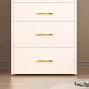 Compact 3 In 1 Vanity Desk With Open Top Mirror, Glass Desktop, 5 Height - White