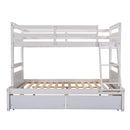 Twin over Full Bunk Bed with Storage - White(OLD SKU :LP000022AAK)