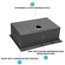 Drop In Kitchen Sink, 16 Gauge Stainless Steel, Single Bowl, Topmount Basin