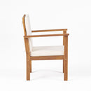 3 Piece Patio Set With Slatted Design, 2 Club Chairs And Coffee Table - Brown