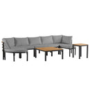 Outdoor Sectional Sofa Set Patio Seating Group With Cushions