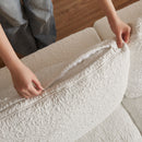 Cloud Sectional Couch, Convertible With Ottoman, 3 Seater Modular Design