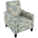 Push Back Upholstered Recliner Armchair