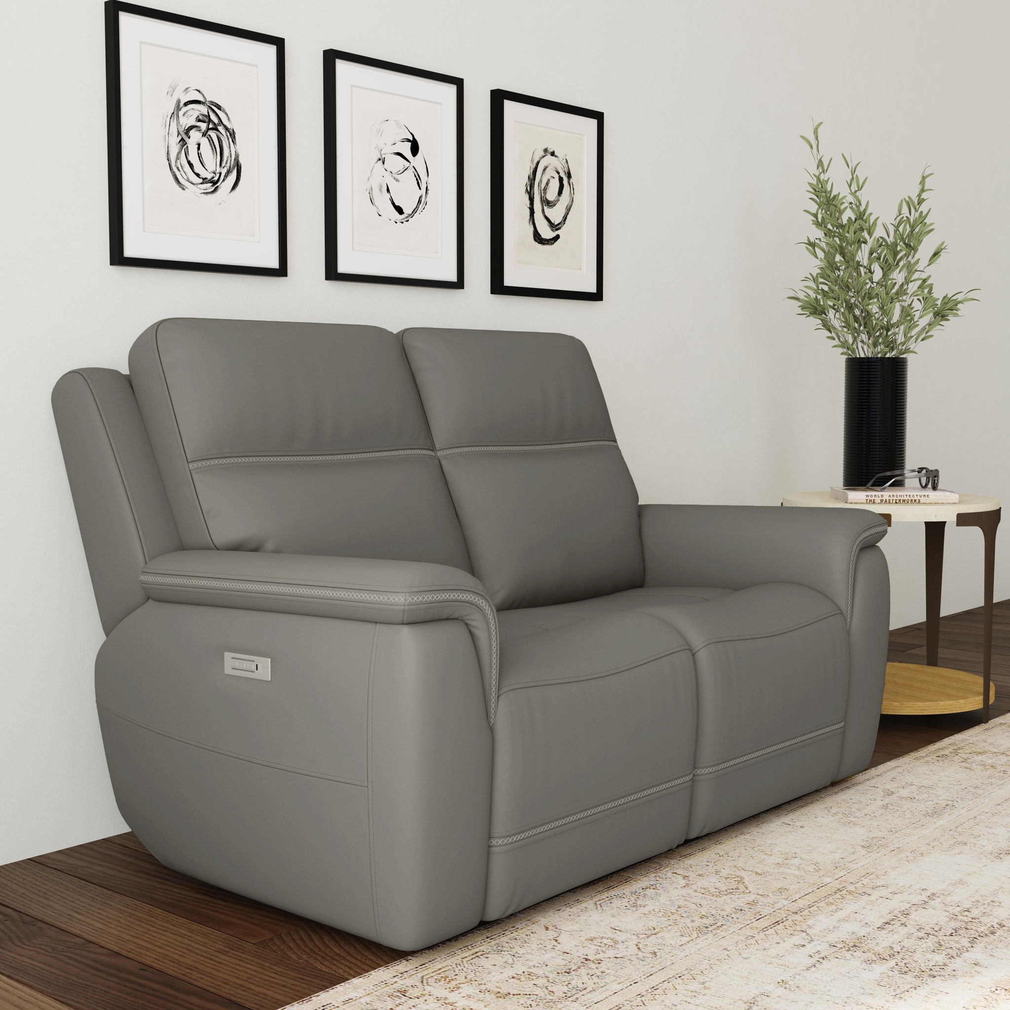 Sawyer - Power Reclining Loveseat With Power Headrests, Lumbar