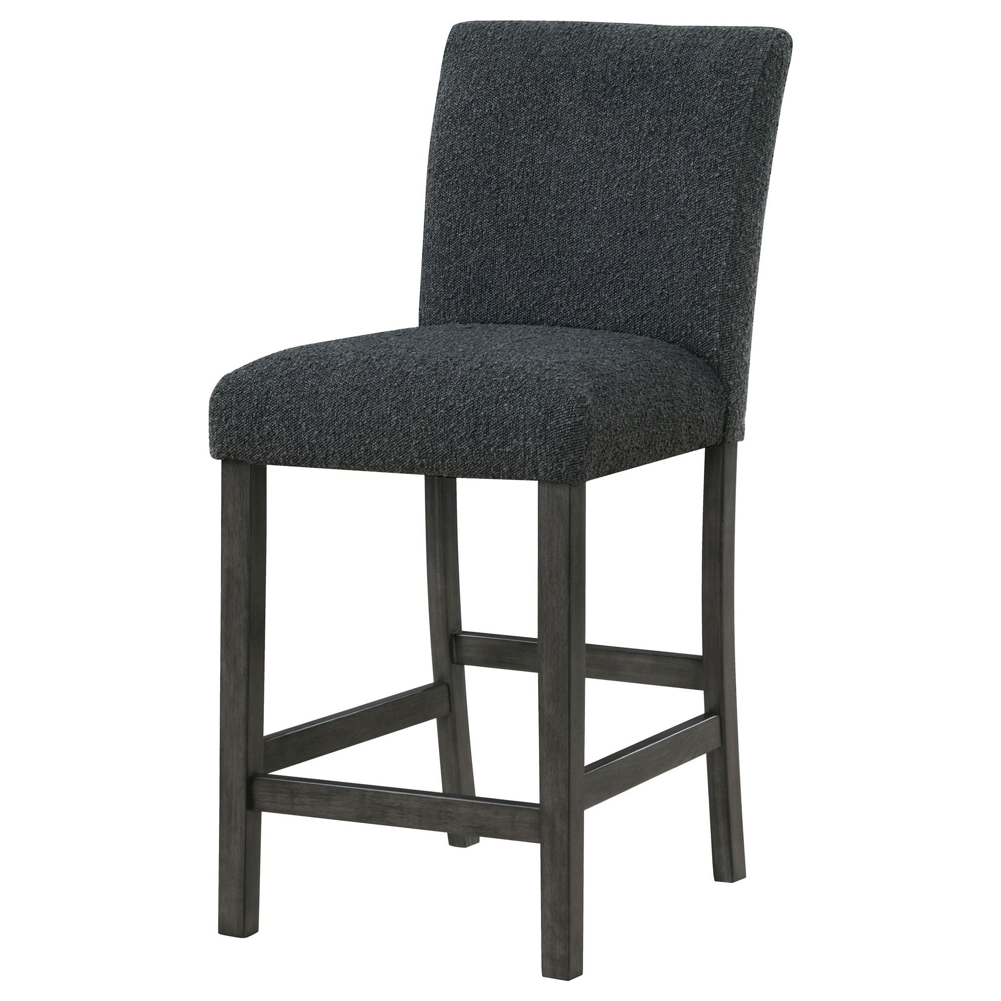 Alba Boucle Upholstered Counter Chair Black (Set of 2) - Atlantic Fine Furniture Melbourne FL