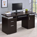 Modern Office Computer Desk With 2 Drawers, Adjustable Shelf, Slide Out Keyboard Tray