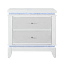 Adalid - Nightstand With Cooler, USB And Speaker - White