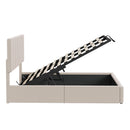 Elegant Upholstered Platform Bed With Hydraulic Storage System