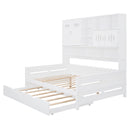 Daybed With All-In-One Cabinet And Shelf