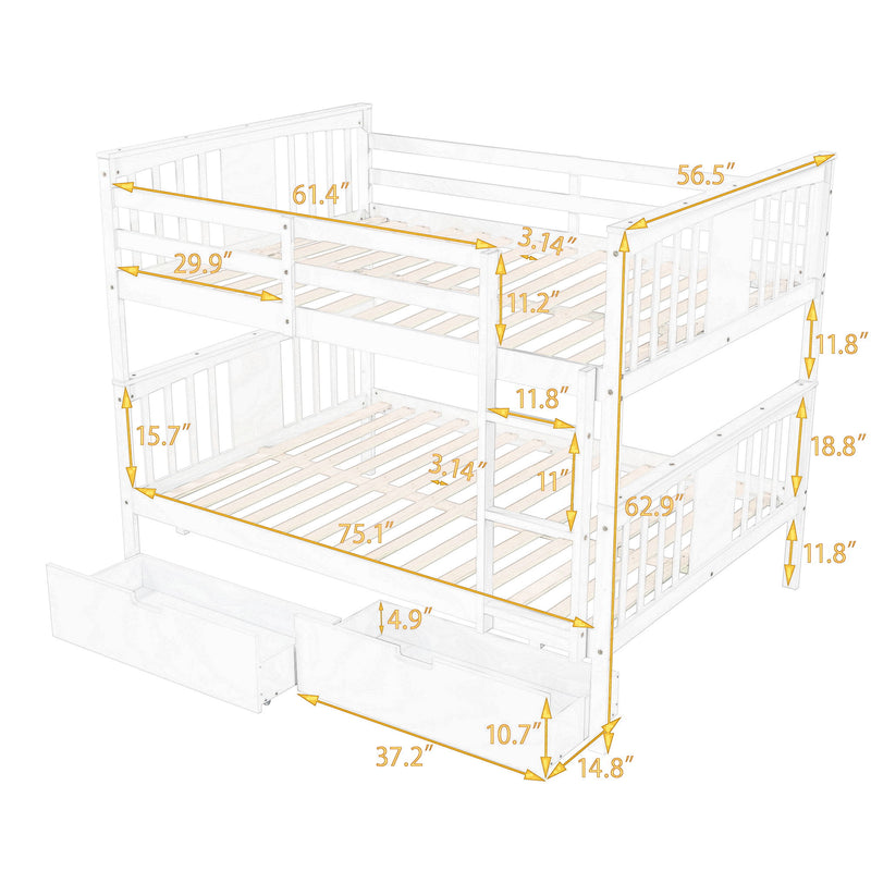 Bunk Bed With Ladder For Bedroom, Guest Room Furniture