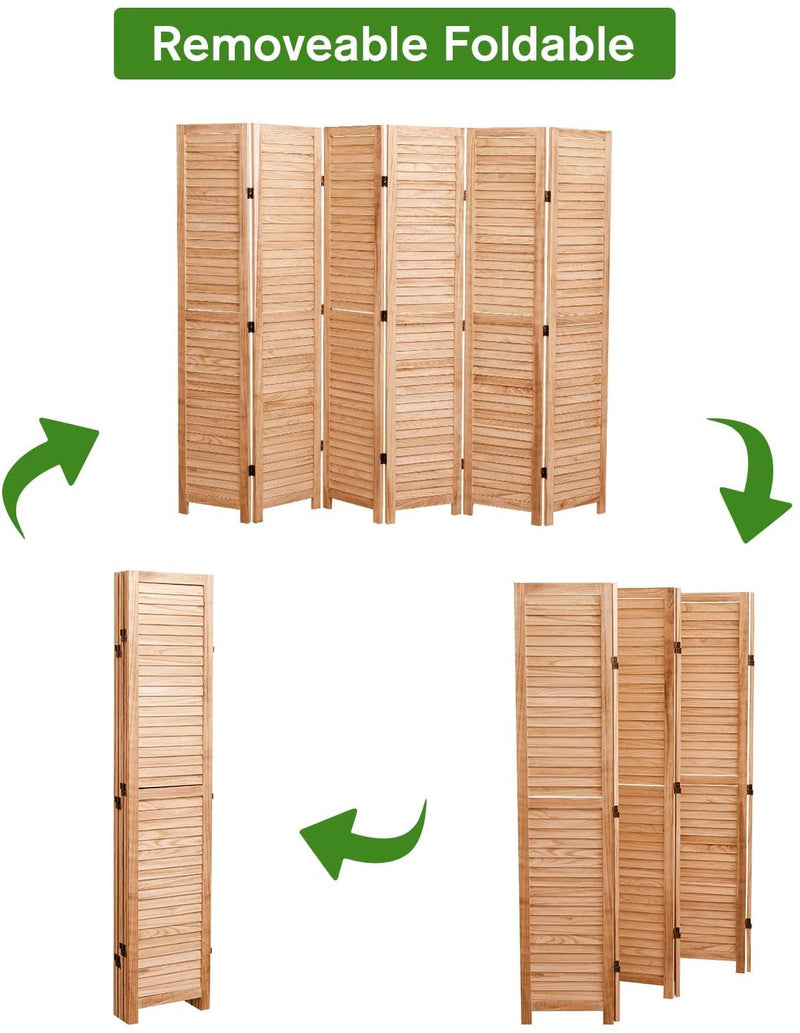 Panel Wooden Folding Room Divider