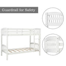 Twin Over Twin Bunk Bed with Ladder,White ( OLD SKU: LP000066AAK)