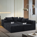 Modular Sectional Sofa, Convertible Couch With Chaise Corduroy