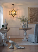 3 Light Wood Drum Chandelier, Hanging Light Fixture With Adjustable Chain For Kitchen, Bulb Not Included - Brown