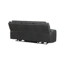 Blanca - Power Reclining Sofa With LED Lights And Power Headrest Frame - Charcoal