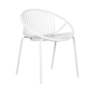 Stackable Outdoor Chairs With Breathable Plastic Backrest (Set of 2)