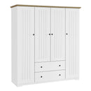 4 Door Wardrobe Armoire With 2 Drawers