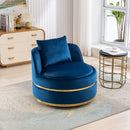 360 Degree Swivel Over Sized Upholstered Barrel Chair