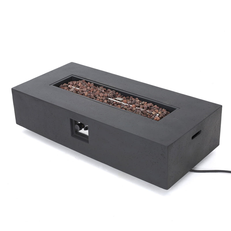 Modern Rectangle Fire Table 50,000 Btu